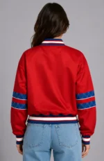 Philadelphia Phillies Interception Red Satin Varsity Jacket - Image 2