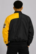 Pittsburgh Pirates Vintage Full-Snap Black and Gold Satin Varsity Jacket