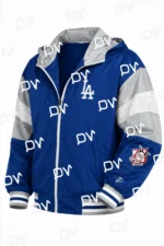 Royal Gray LA Dodgers Legacy Lightweight Hooded Jacket