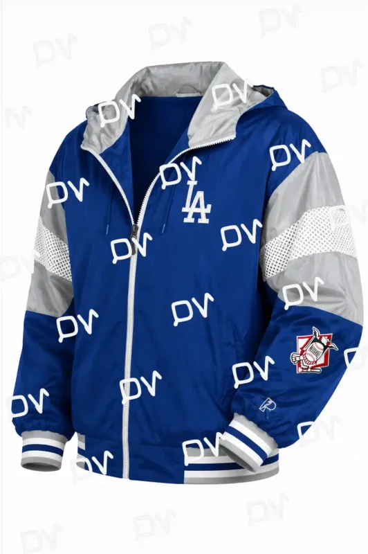 Royal Gray LA Dodgers Legacy Lightweight Hooded Jacket