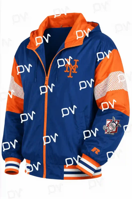 Royal Orange NY Mets Legacy Lightweight Hooded Jacket