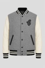 Shop Coach Varsity Icon Leather & Wool Jacket