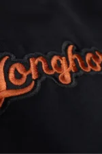 Texas Longhorns Double Clutch Black Full-Snap Lightweight Satin Jacket For Sale