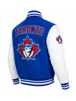 Buy Blue and White Toronto Blue Jays Retro Classic Varsity Jacket
