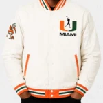 Clean NCAA Miami Hurricanes Whiteout Jacket