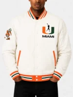 Clean NCAA Miami Hurricanes Whiteout Jacket