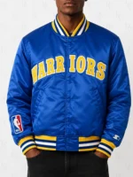 Golden State Warriors 90s NBA Royal Satin Jacket