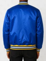 Golden State Warriors 90s NBA Royal Satin Jacket For Sale