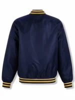 Michigan Wolverines A-Game Navy Full-Snap Varsity Satin Jacket