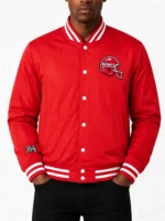 Rutgers Scarlet Knights Retro Wordmark Red Bomber Jacket