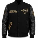 Toronto Blue Jays Black and Gold Varsity Jacket