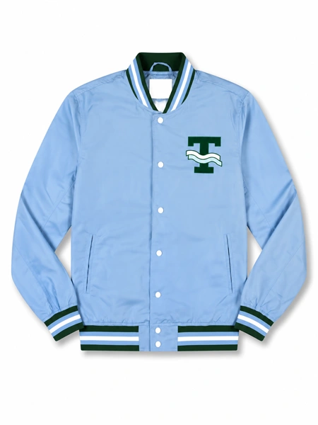 Tulane Green Wave Arched Blue Bomber Jacket