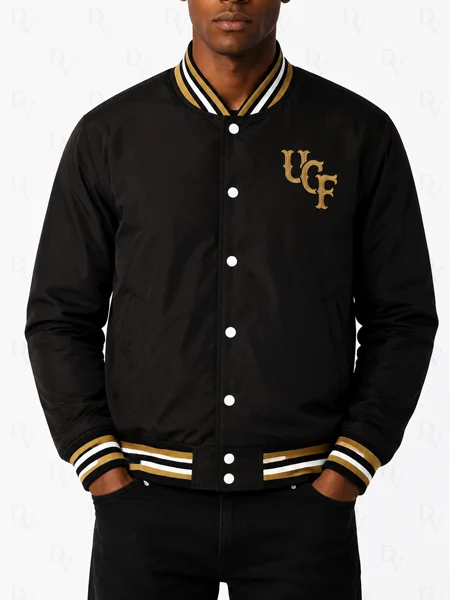 UCF Knights Script Black Bomber Jacket