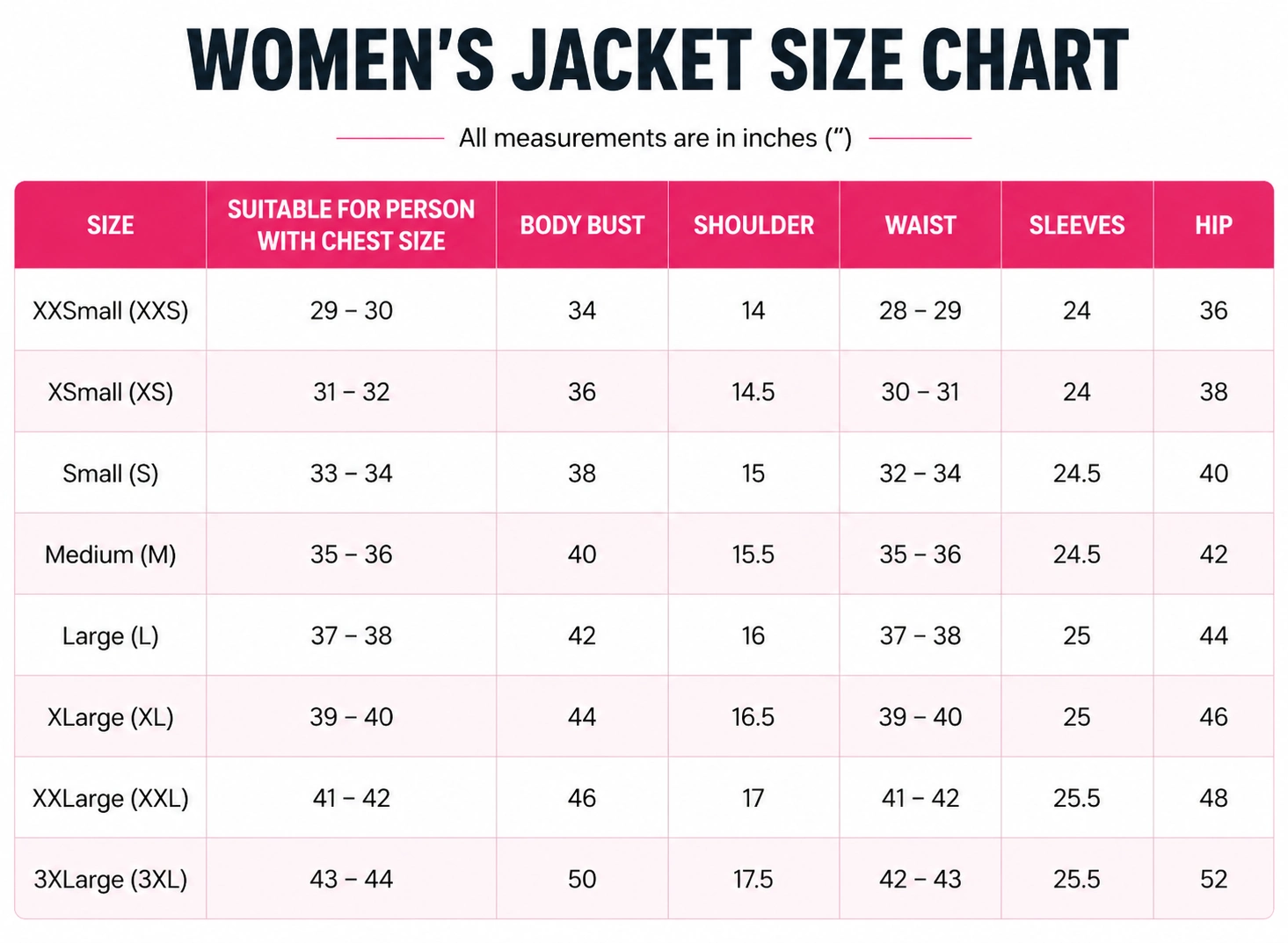 Women Size Guide