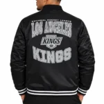 LA Kings Adaptive Bold Logo Varsity Satin Jacket