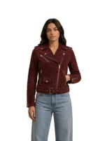 Laila Jackson Murder in a Small Town Suede Jacket Front copy