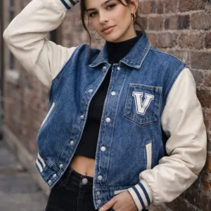 DENIM VARSITY JACKETS
