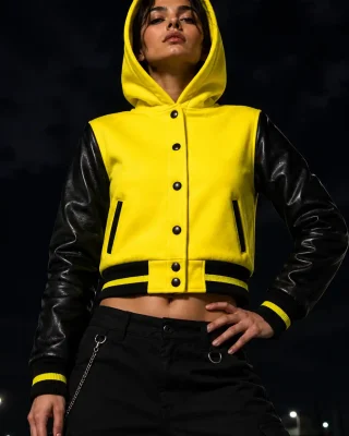 Dear Varsity Varsity Women Crop Jacket