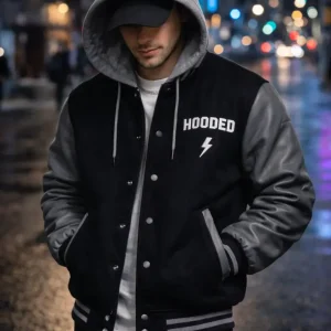 HOODED VARSITY JACKETS
