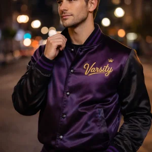 SATIN VARSITY JACKETS